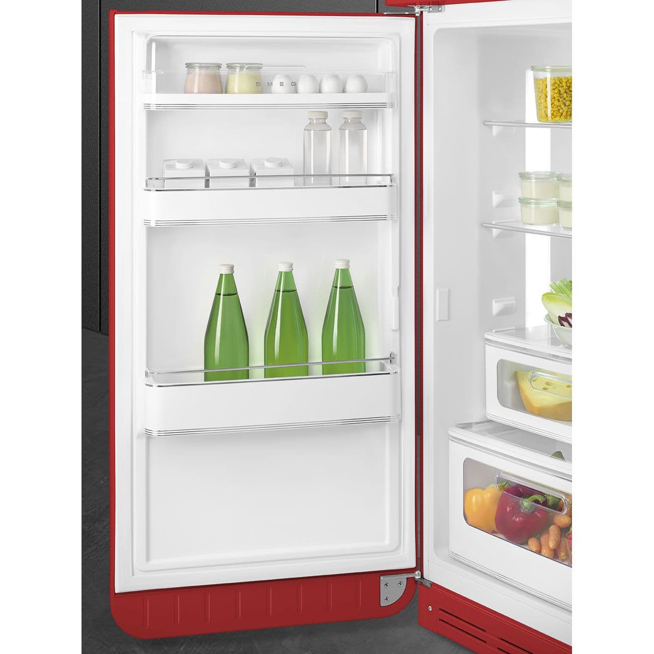 Standgerät Kühlschränke 2-türig, Rot 50's Style Aesthetic - Thumbnail 7