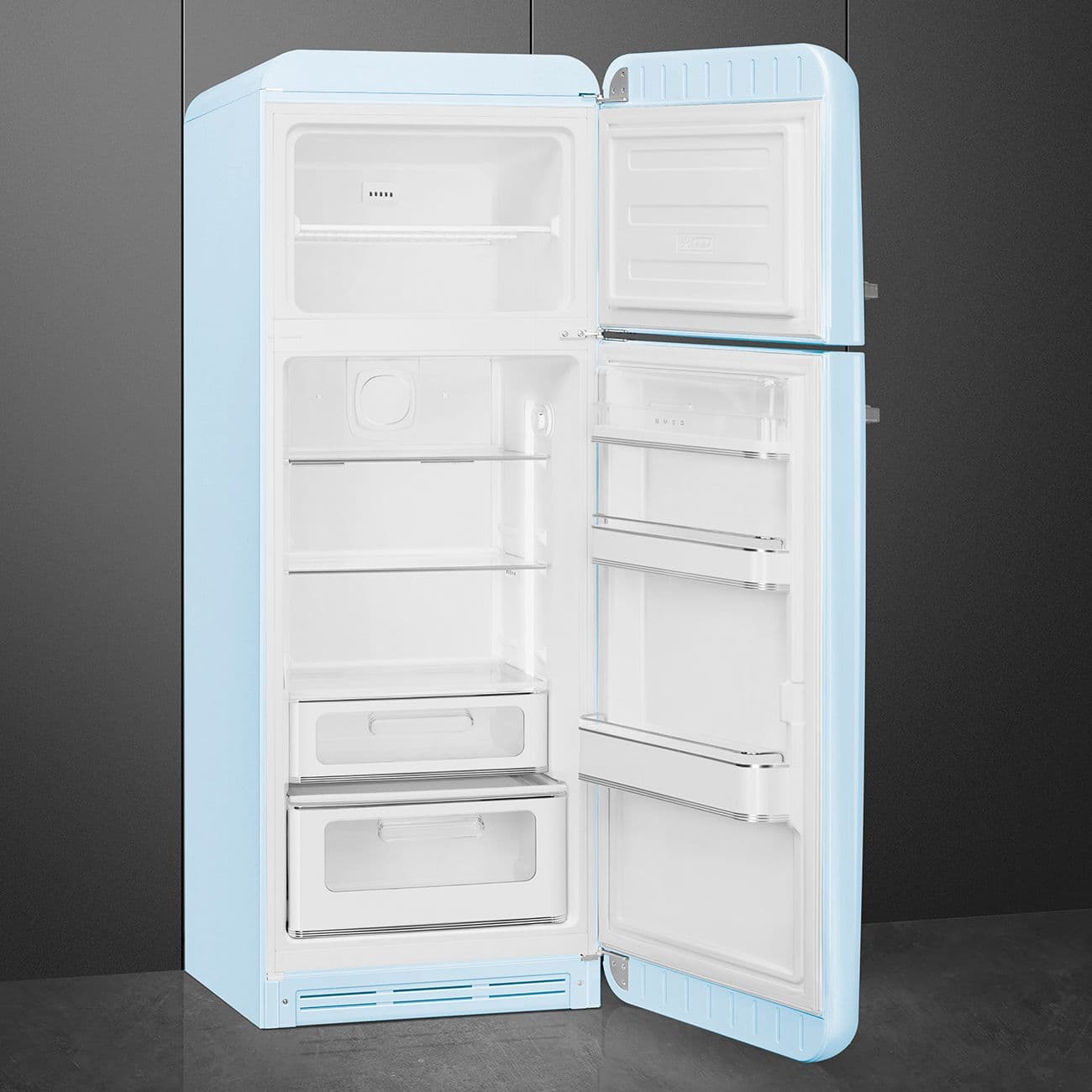 Standgerät Kühlschränke 2-türig, Pastellblau 50's Style Aesthetic - Thumbnail 2