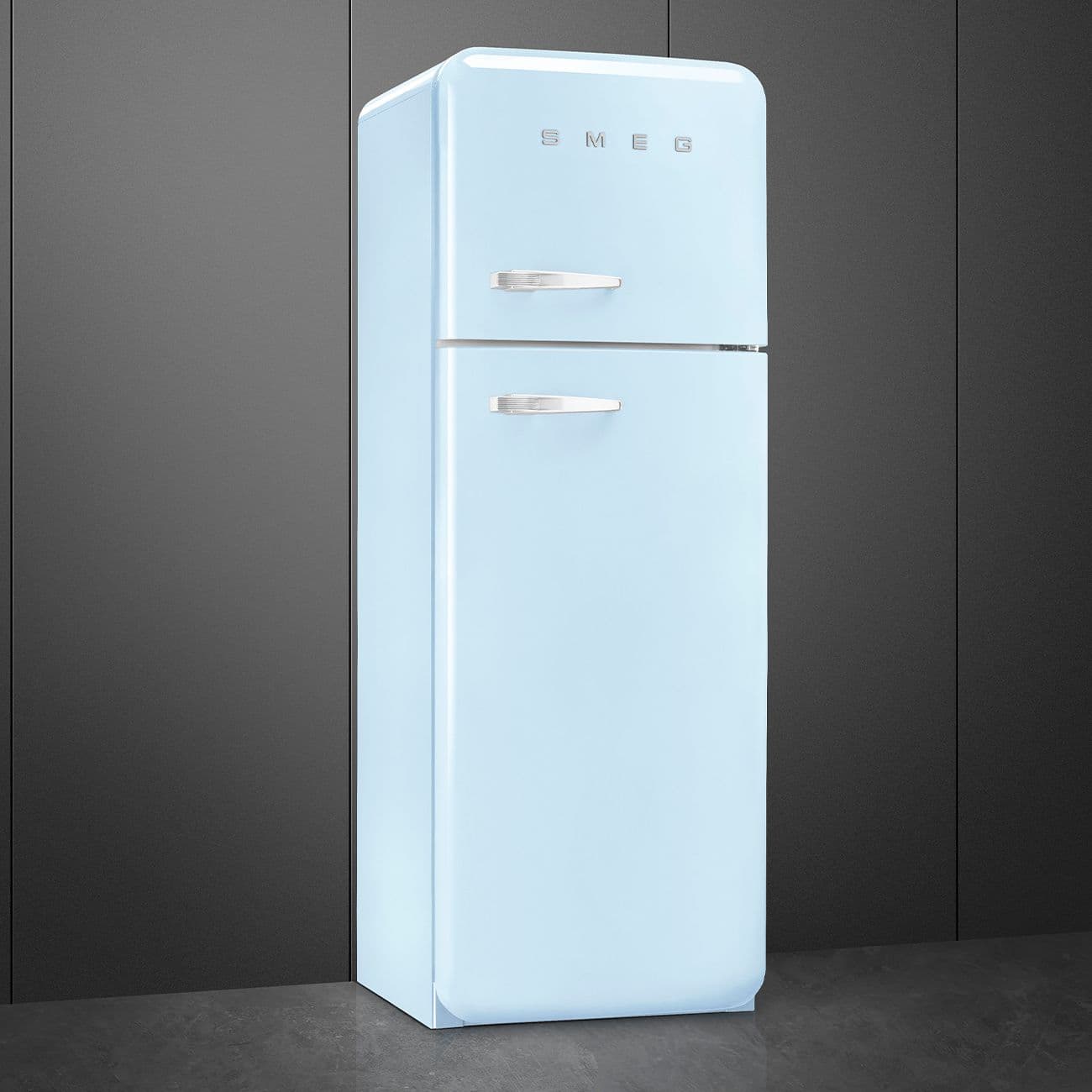 Standgerät Kühlschränke 2-türig, Pastellblau 50's Style Aesthetic - Thumbnail 3