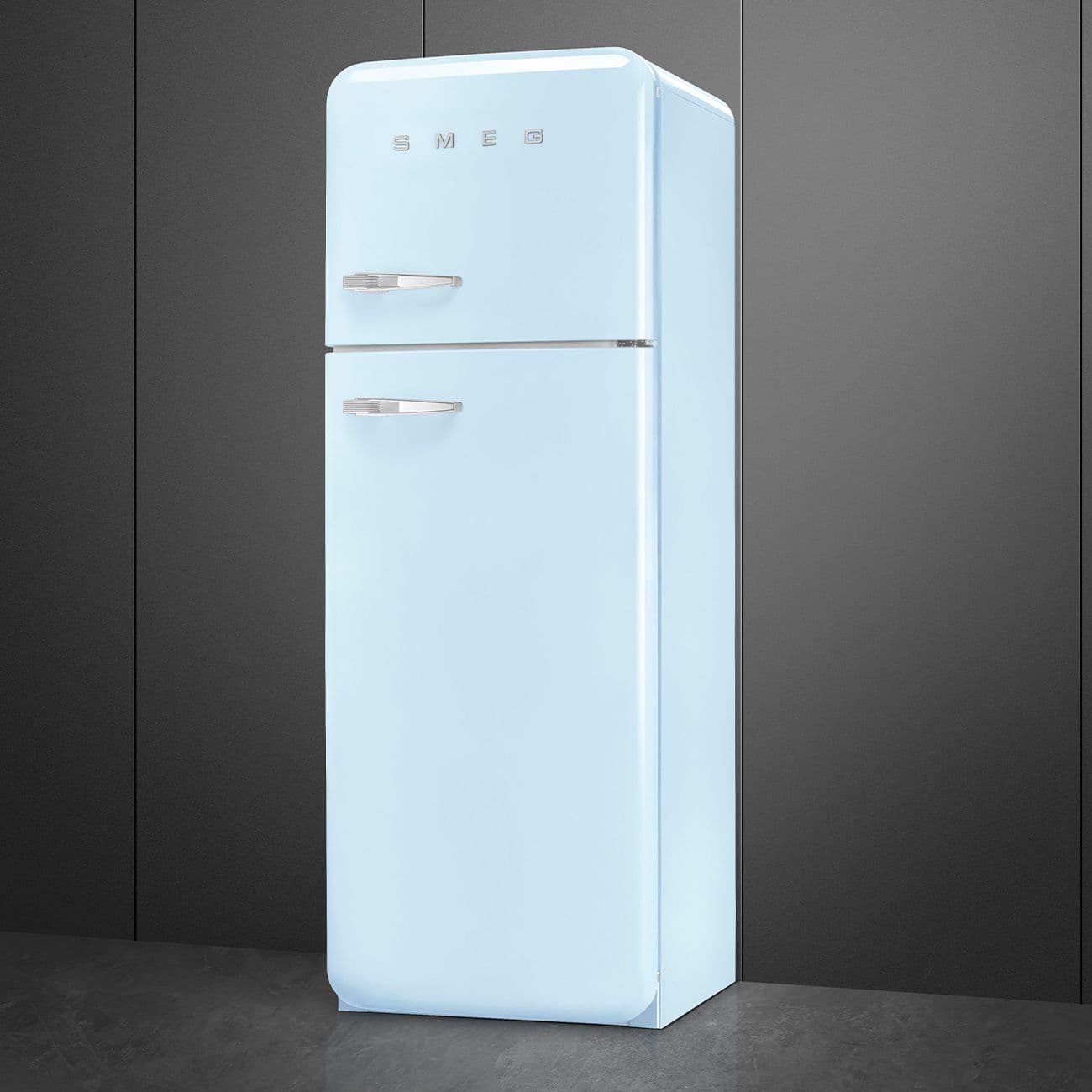 Standgerät Kühlschränke 2-türig, Pastellblau 50's Style Aesthetic - Thumbnail 4