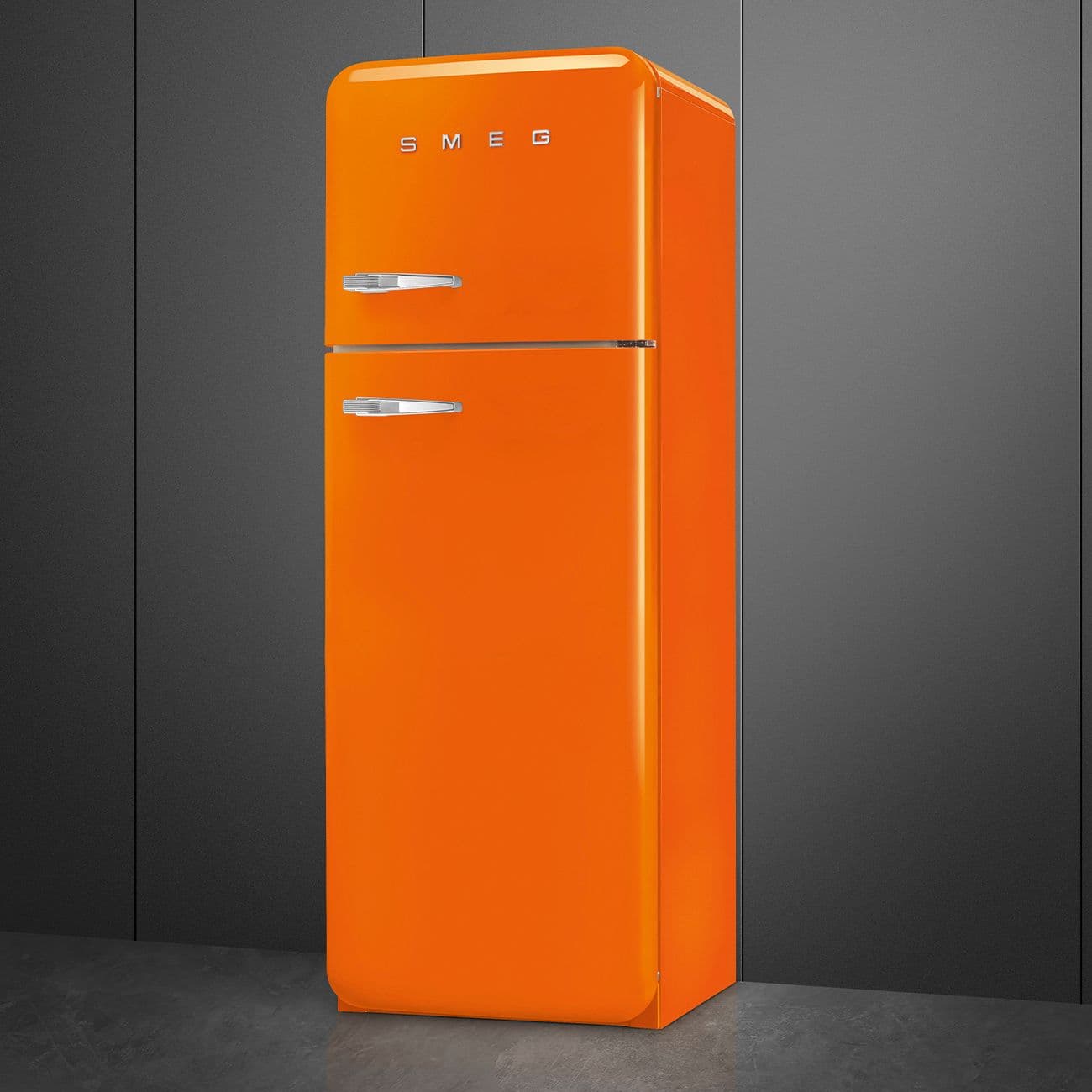 Standgerät Kühlschränke 2-türig, Orange 50's Style Aesthetic - Thumbnail 4