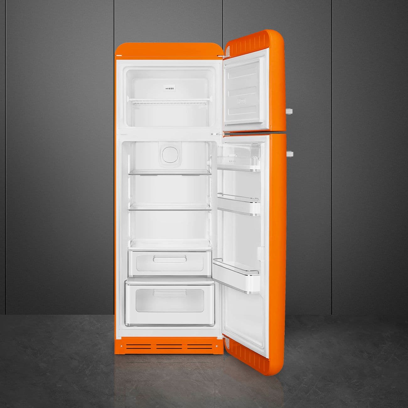 Standgerät Kühlschränke 2-türig, Orange 50's Style Aesthetic - Thumbnail 6