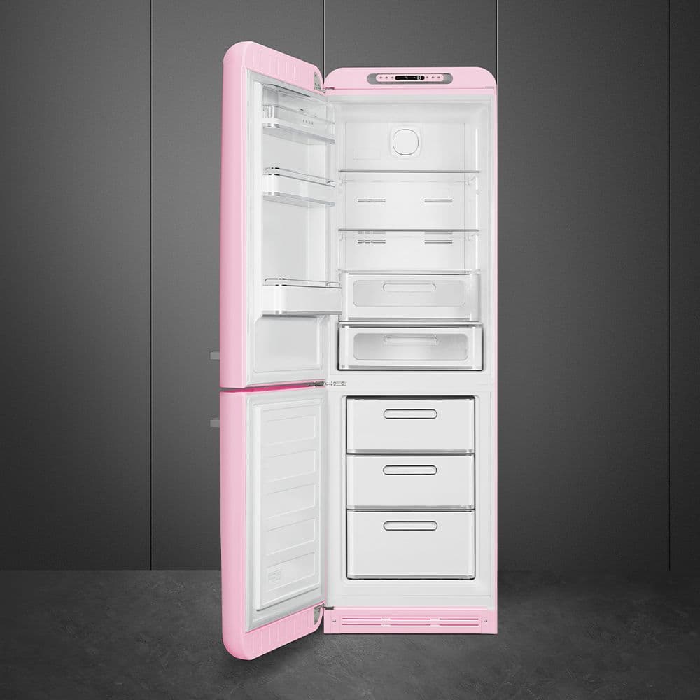 Standgerät Kühlschränke Kühl-/Gefrierkombination, Cadillac Pink 50's Style Aesthetic - Thumbnail 6
