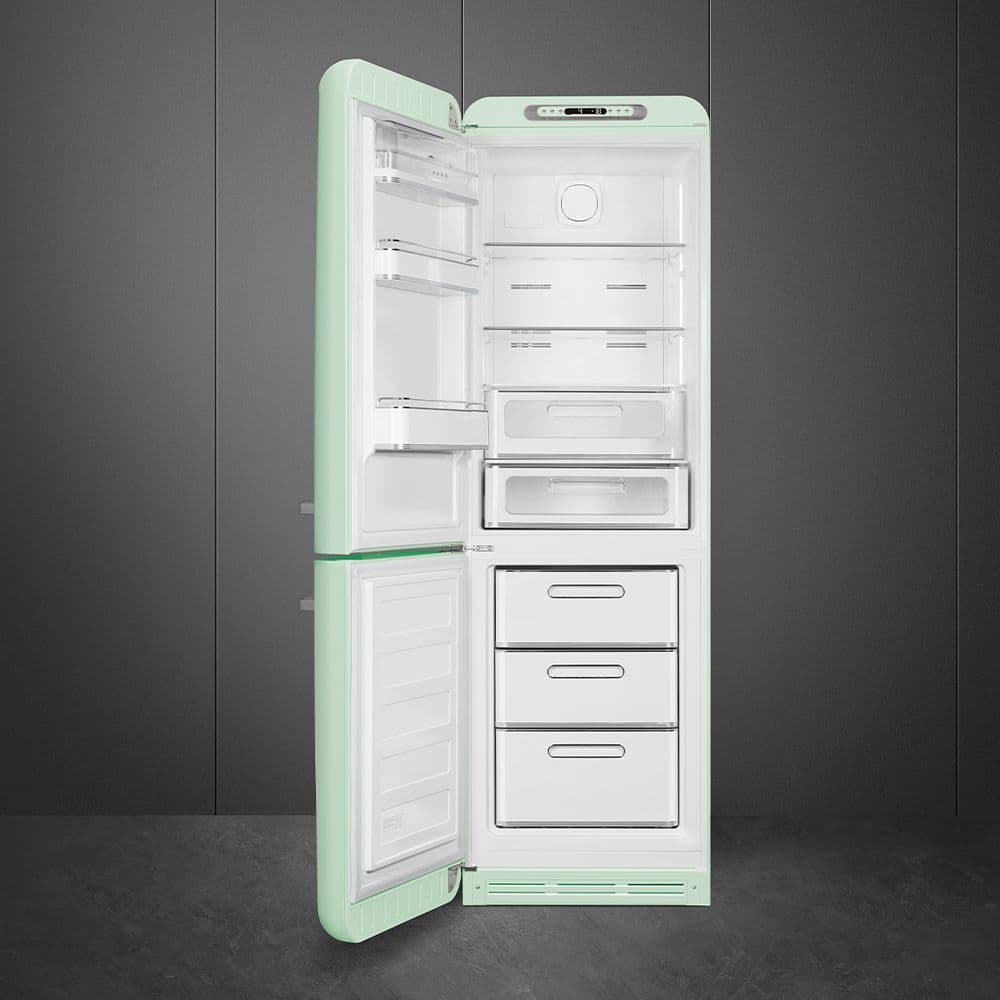 Standgerät Kühlschränke Kühl-/Gefrierkombination, Pastellgrün 50's Style Aesthetic - Thumbnail 6