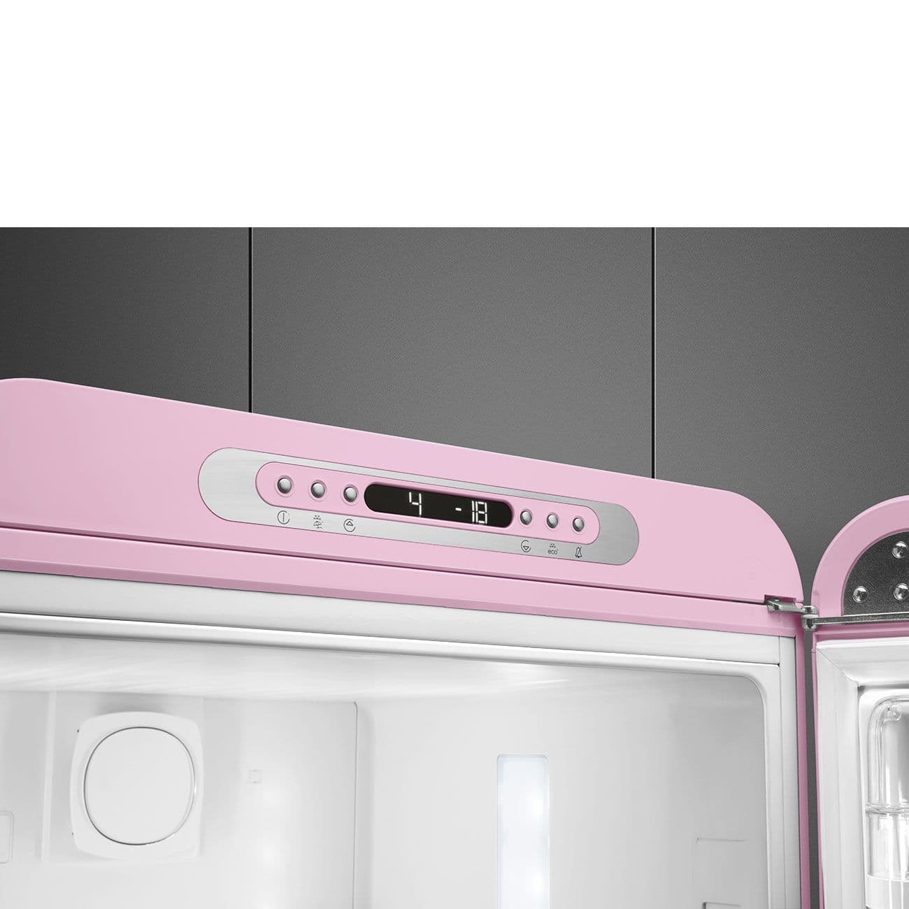 Standgerät Kühlschränke Kühl-/Gefrierkombination, Cadillac Pink 50's Style Aesthetic - Thumbnail 6