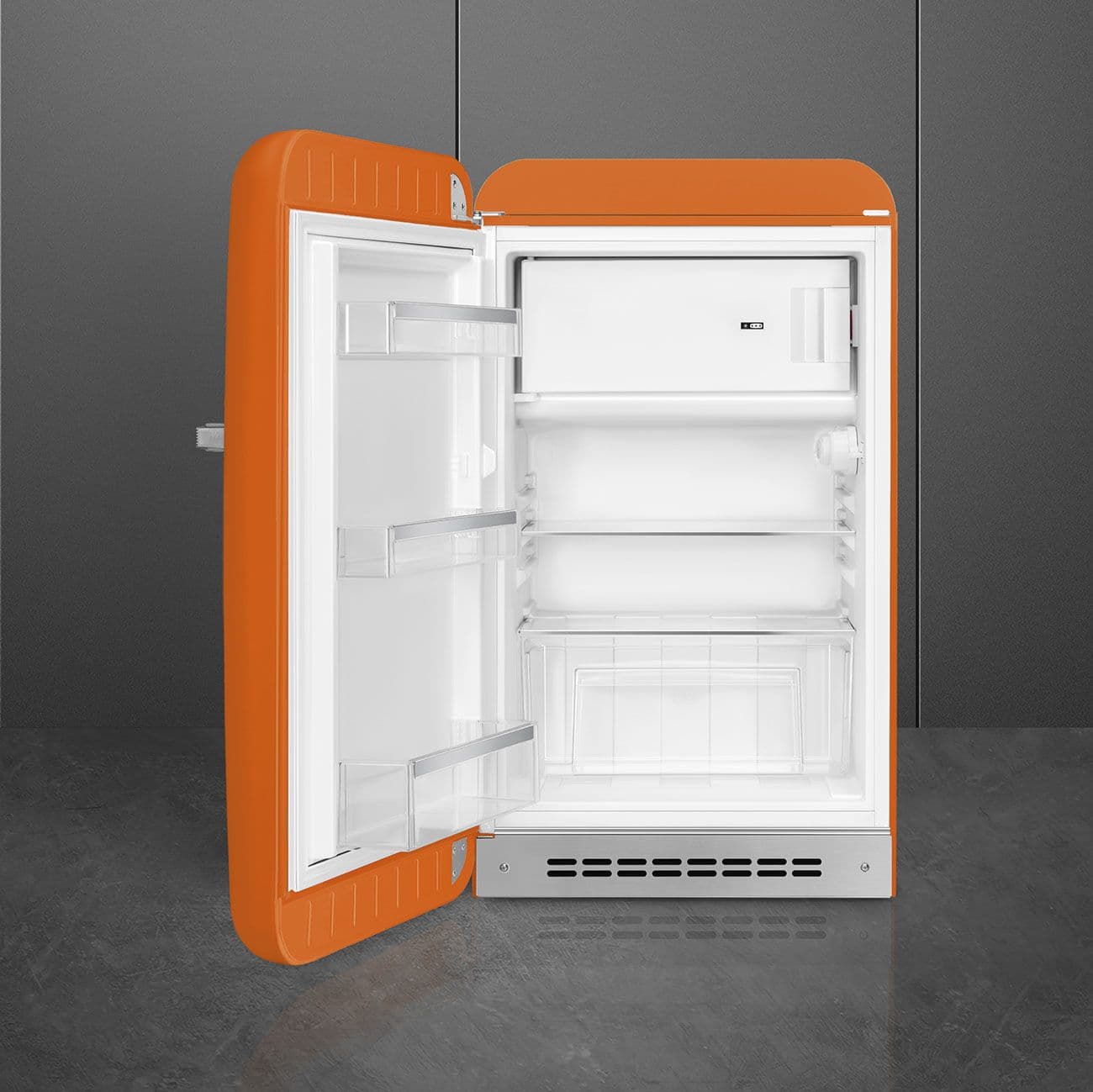 Standgerät Kühlschränke 1-türig, Orange 50's Style Aesthetic - Thumbnail 2
