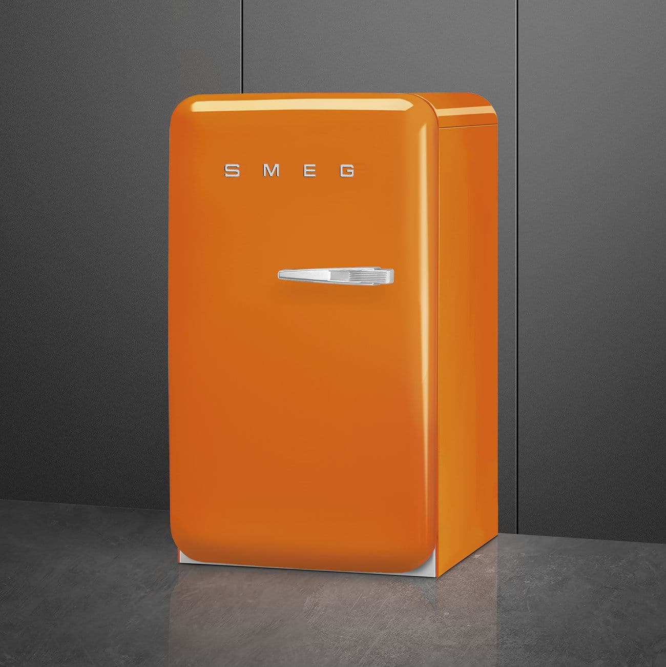 Standgerät Kühlschränke 1-türig, Orange 50's Style Aesthetic - Thumbnail 4
