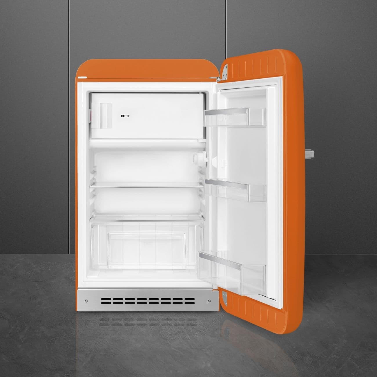 Standgerät Kühlschränke 1-türig, Orange 50's Style Aesthetic - Thumbnail 2