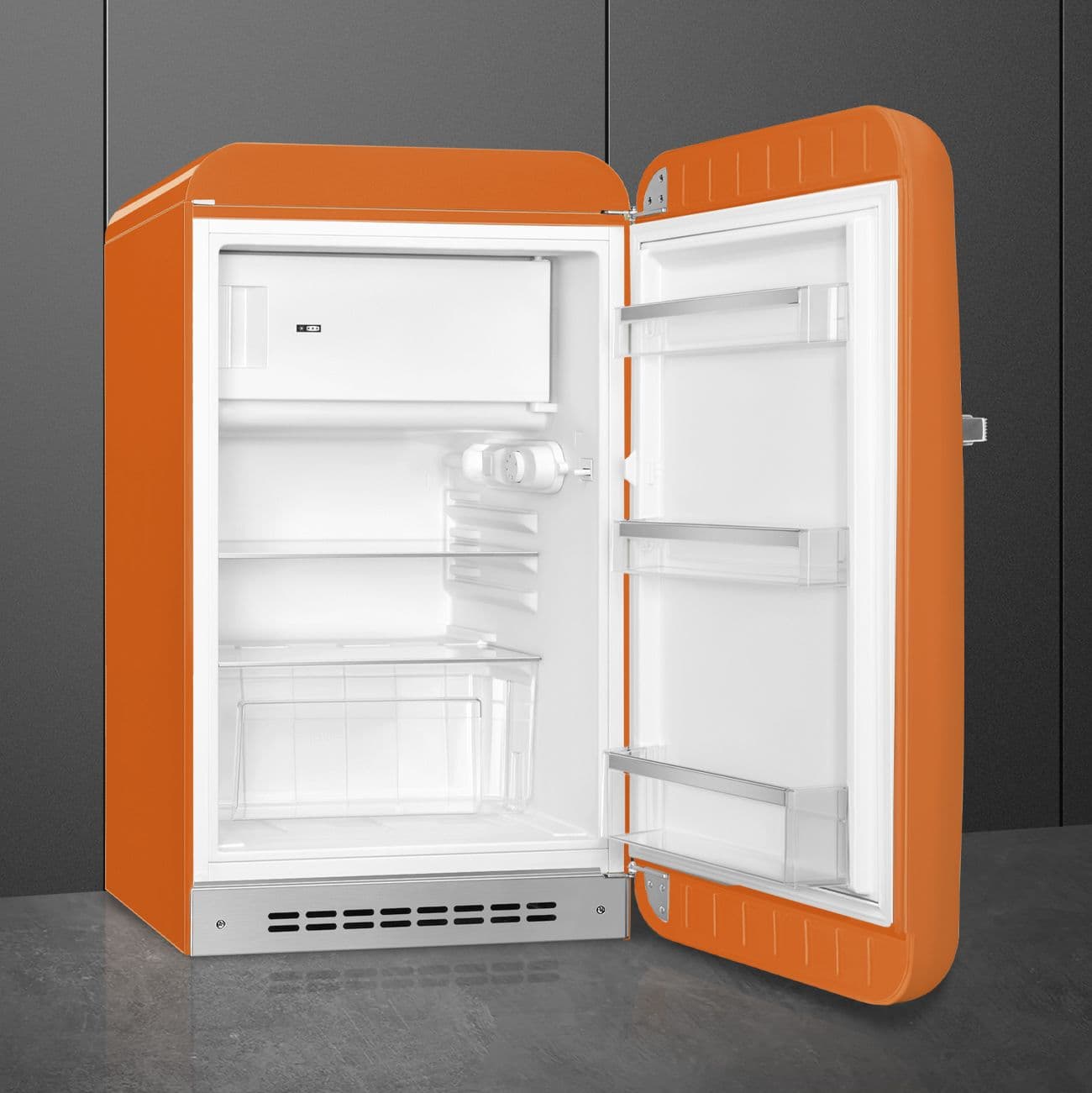 Standgerät Kühlschränke 1-türig, Orange 50's Style Aesthetic - Thumbnail 5