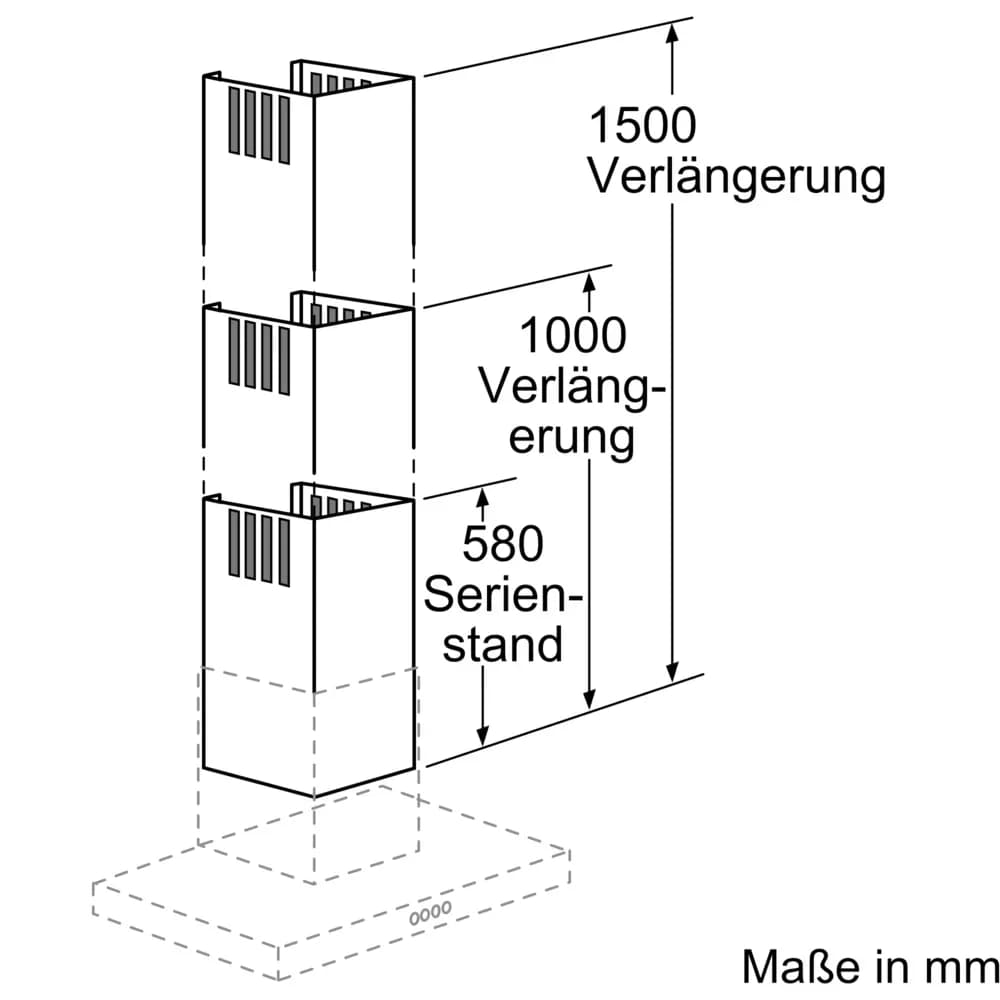 Kaminverlängerung 1000 mm Edelstahl - Thumbnail 2