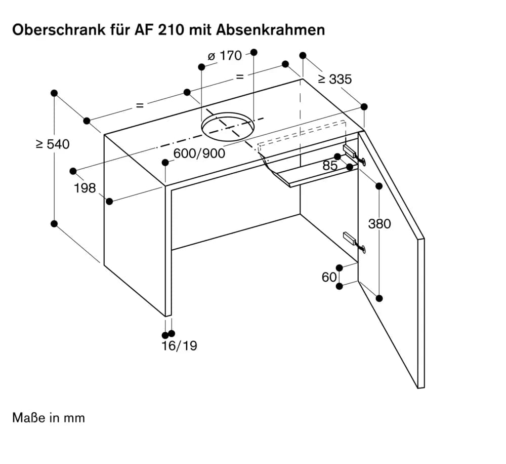 Serie 200 Flachschirmhaube 60 cm Edelstahl - Thumbnail 18