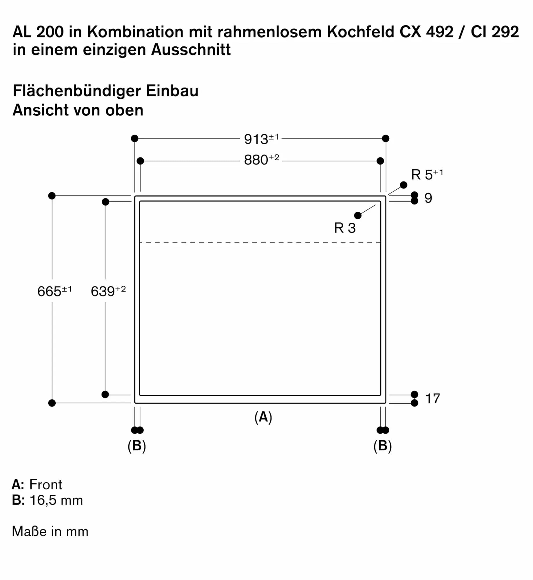 Serie 200 Tischlüftung 90 cm flächenbündiger Einbau - Thumbnail 9