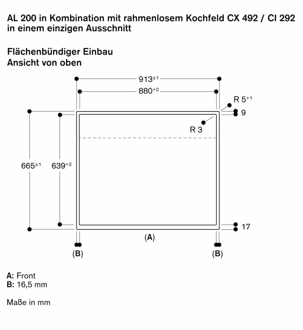 Serie 200 Tischlüftung 90 cm flächenbündiger Einbau - Thumbnail 19