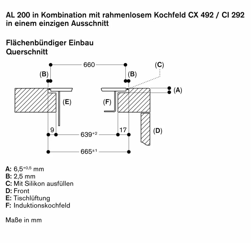 Serie 200 Tischlüftung 90 cm flächenbündiger Einbau - Thumbnail 20