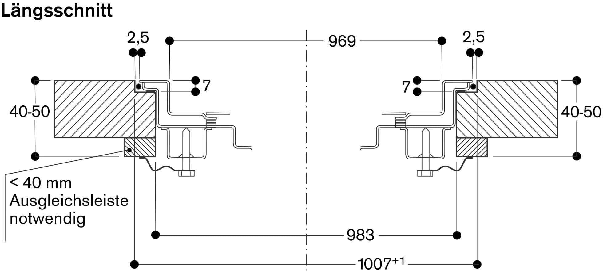 Serie 400 Gaskochfeld 100 cm Erdgas 20 mbar - Thumbnail 4