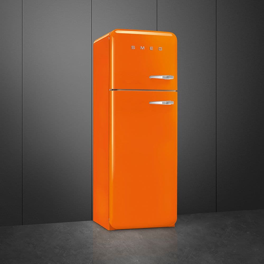 Standgerät Kühlschränke 2-türig, Orange 50's Style Aesthetic - Thumbnail 2